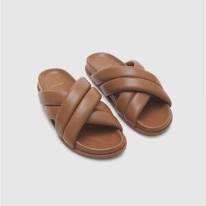 Brand New Anine Bing LIZZIE SLIDES - COGNAC